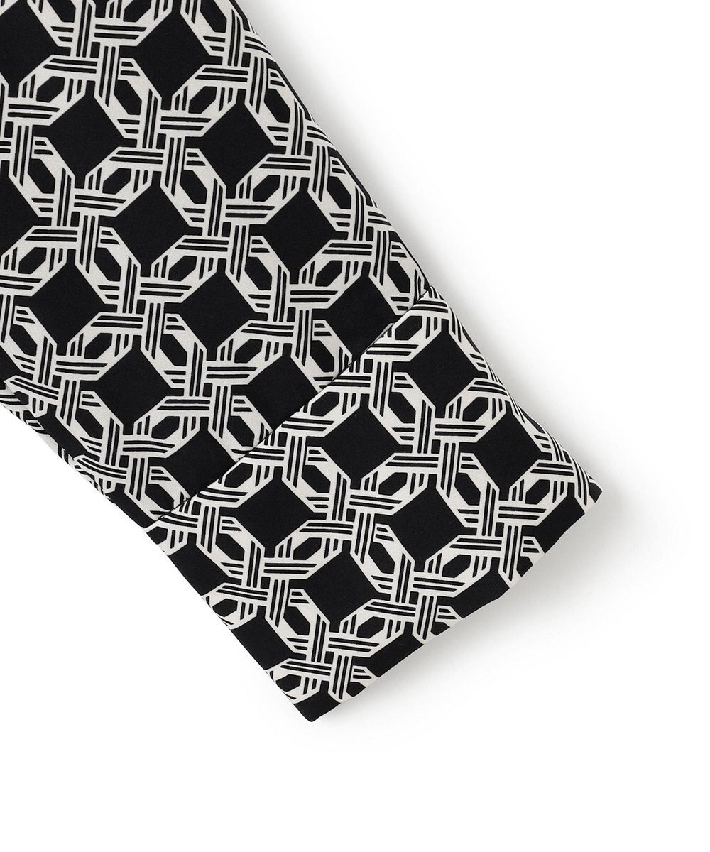 ICB 【洗える】レトロウォールペーパープリント ブラウス 