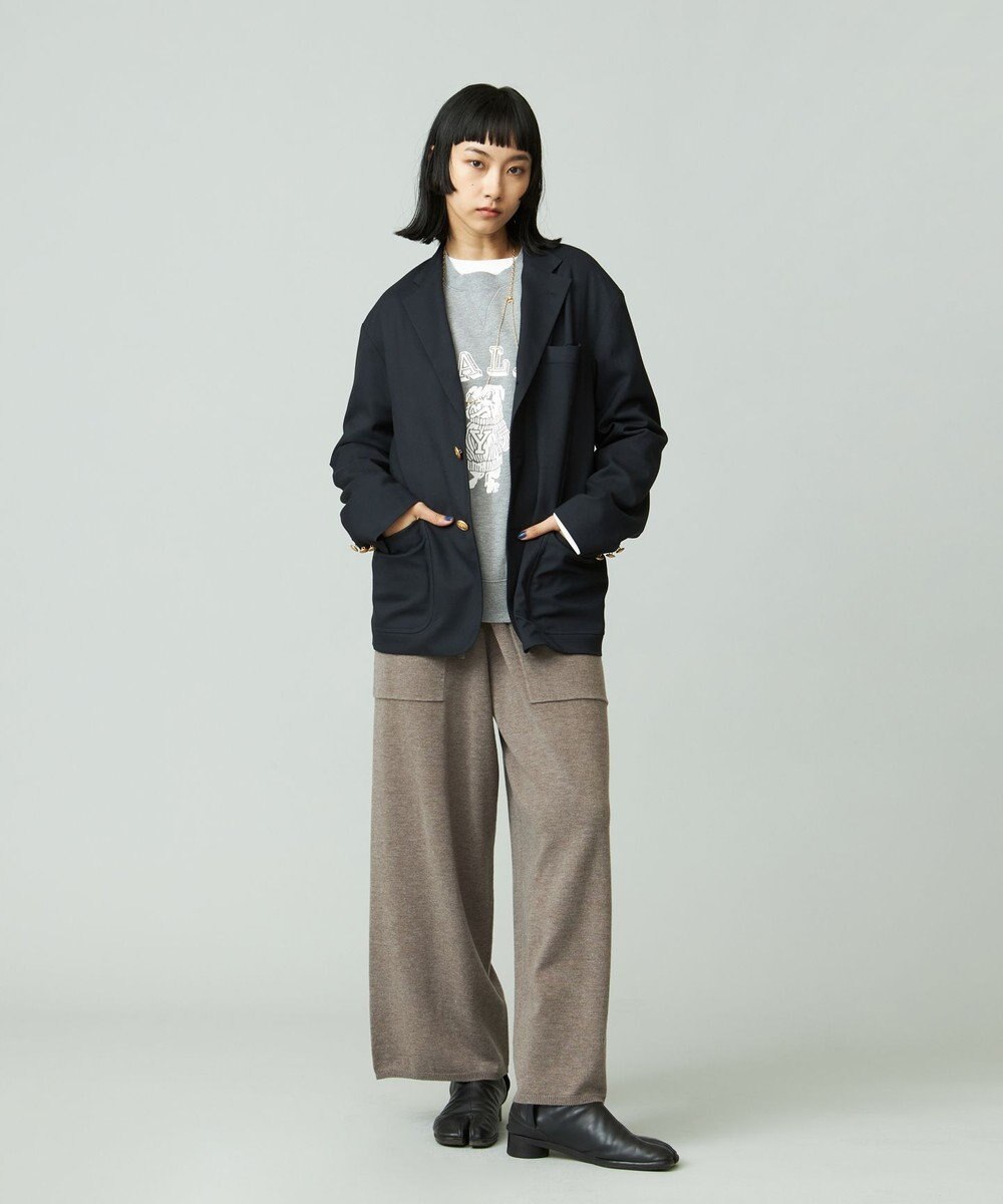 J.PRESS YORK STREET 【WOMEN】ANTI PILLING WOOL ニットワイドパンツ 