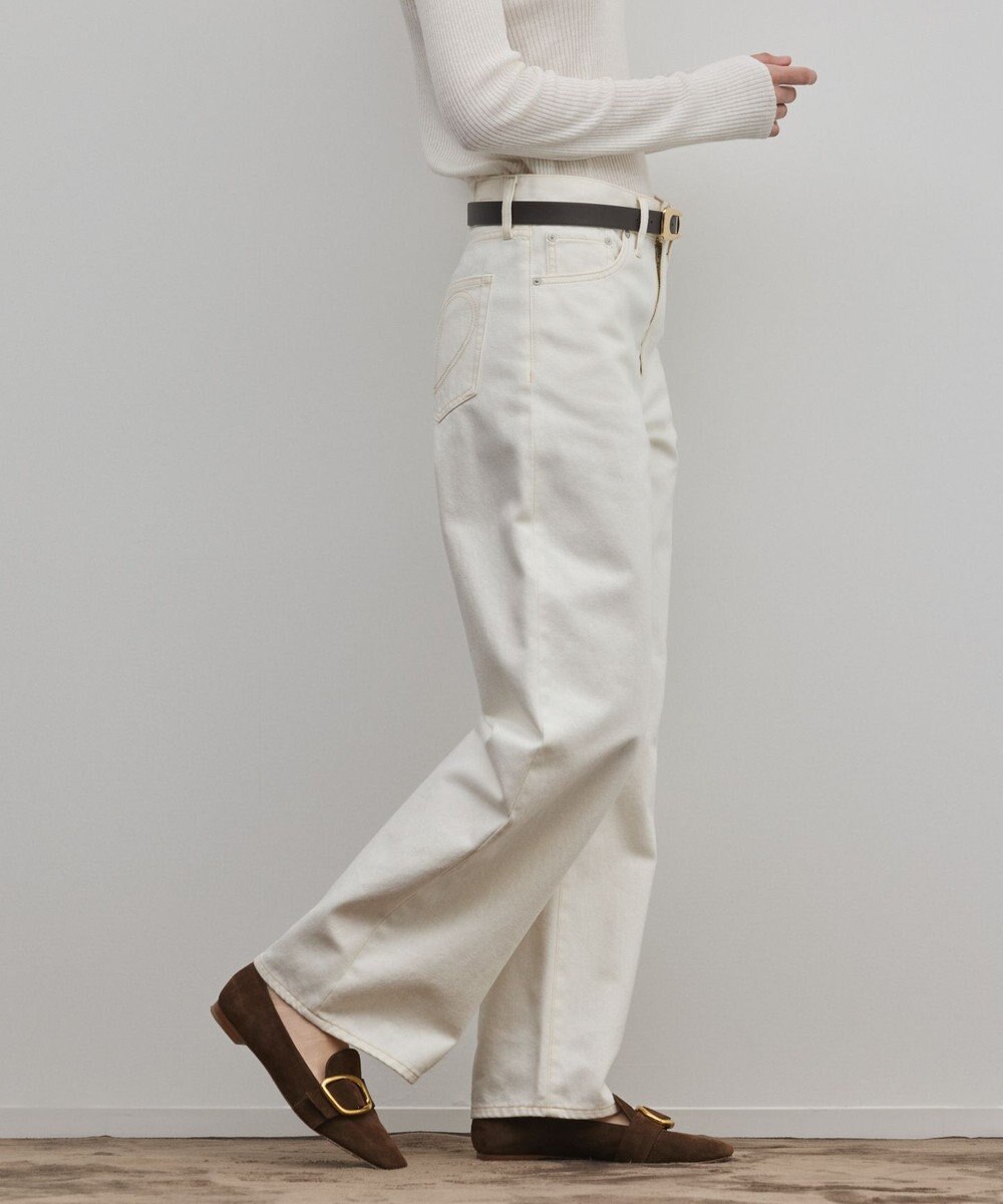 GRACE CONTINENTAL ワイドストレートホワイトデニム 