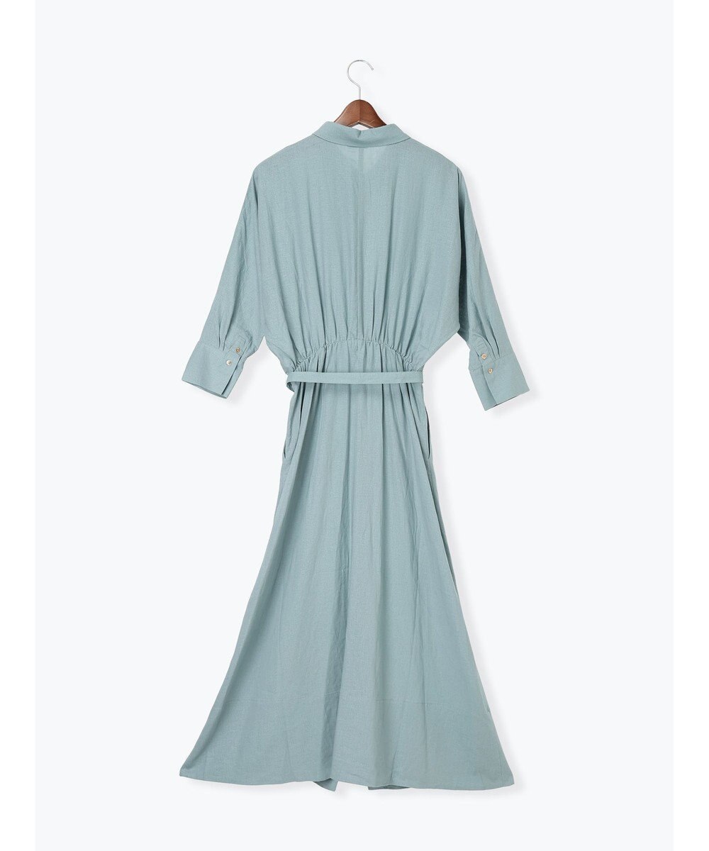 Te chichi レーヨンリネン共ベルトシャツワンピース 