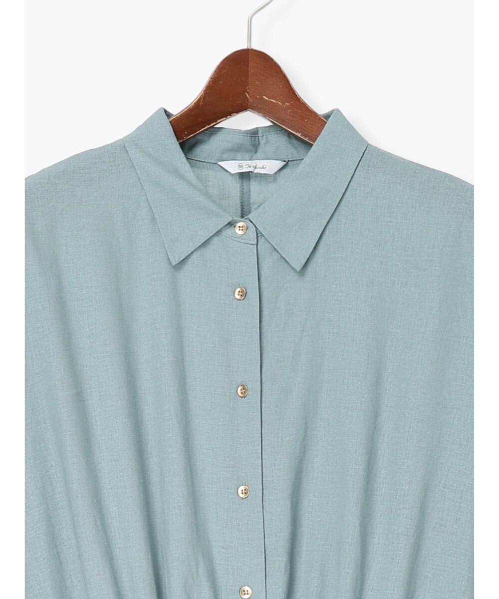 Te chichi レーヨンリネン共ベルトシャツワンピース 