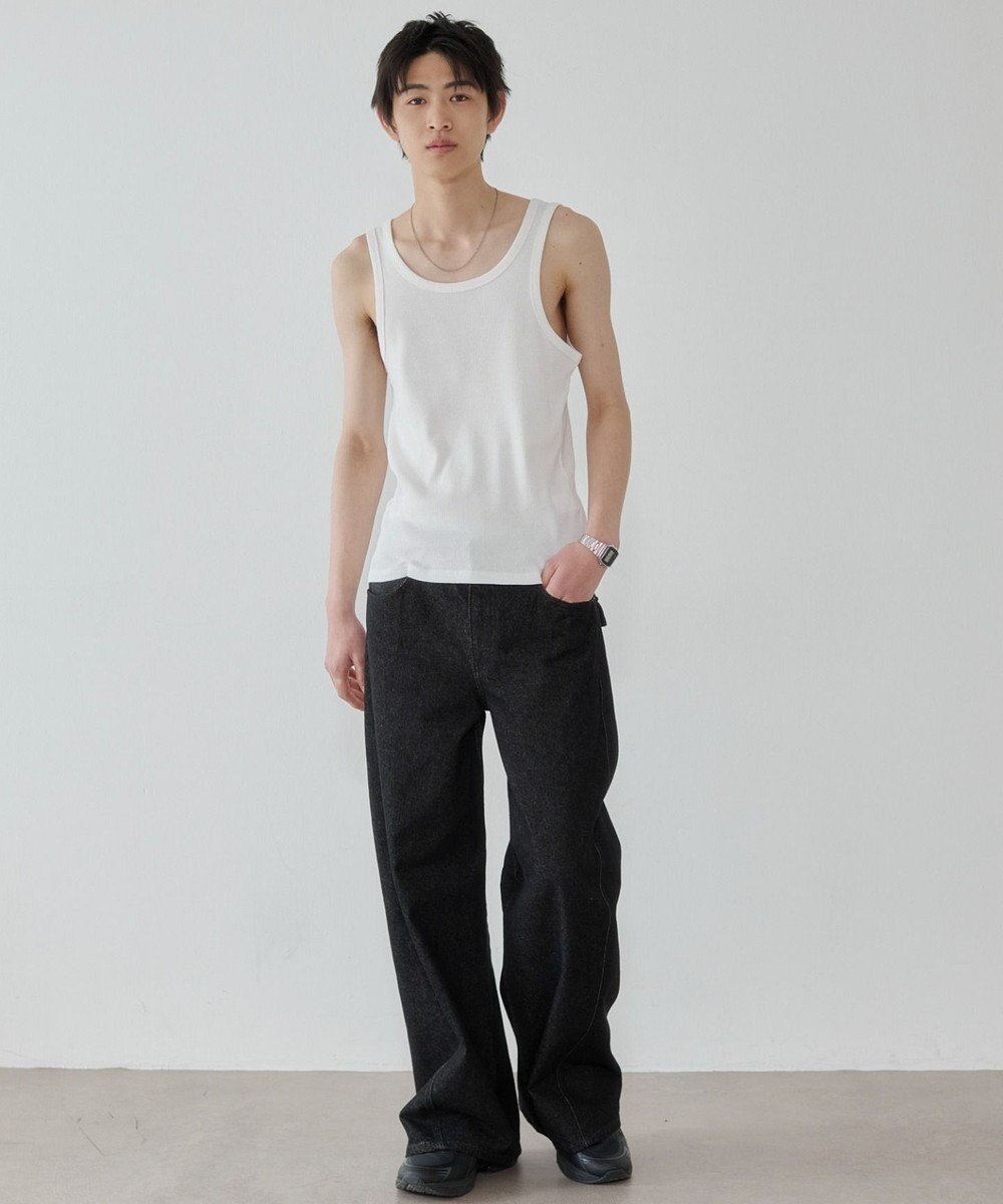 WEGO コットンリブタンクトップ 