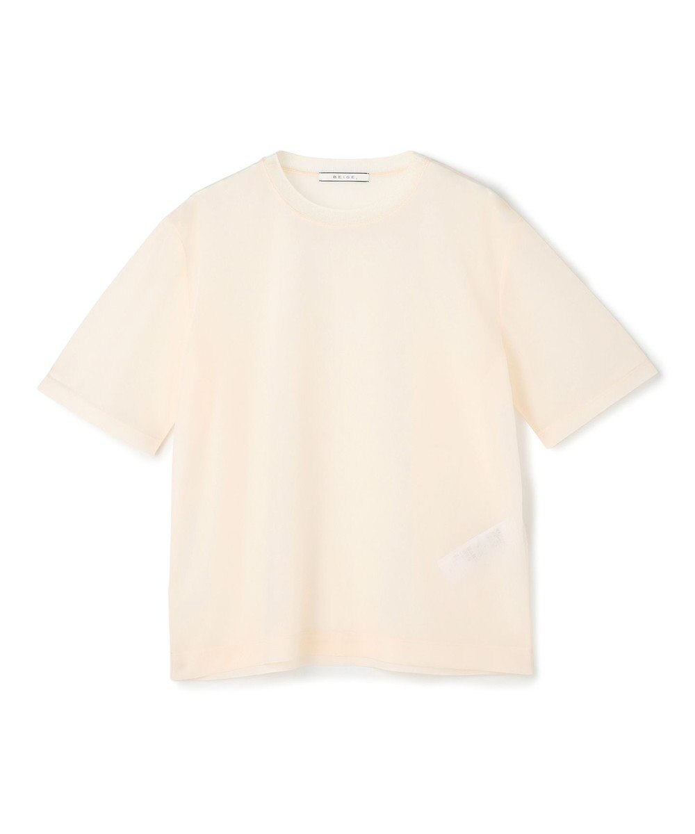 BEIGE， SELEN / リブコンビ シアーTシャツ 