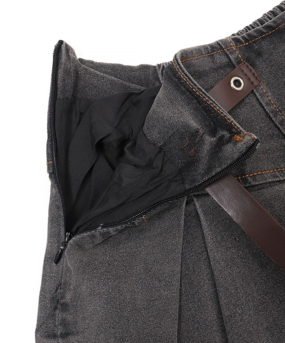 WEGO イレギュラーヘムデニムスカパン 