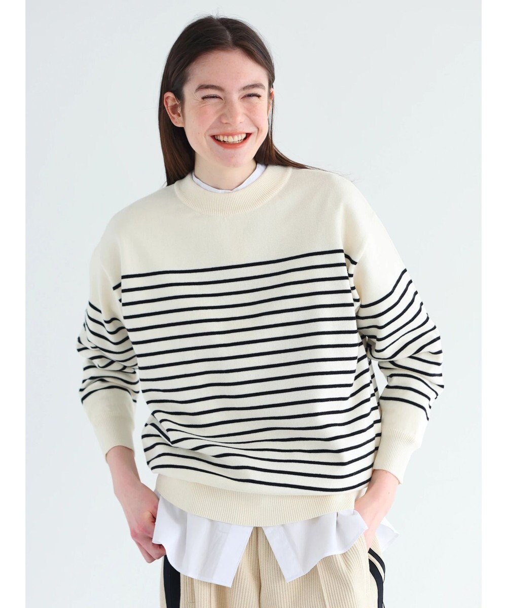 CRAFT STANDARD BOUTIQUE パネルボーダーニットプルオーバー 