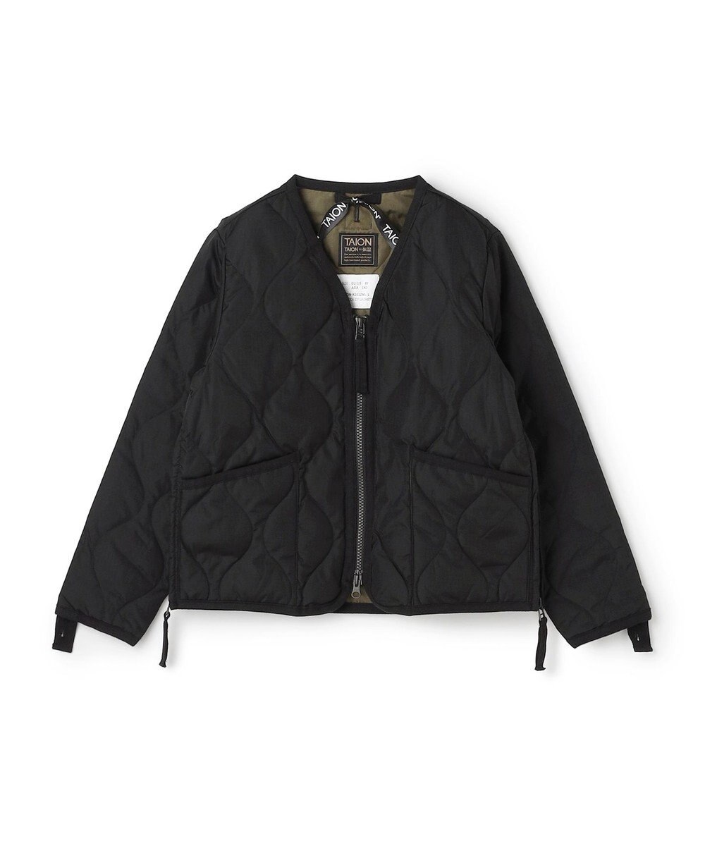 UNFILO 【120-150cm】TAION ミリタリーZIP Vネック ダウンジャケット(UNISEX) 