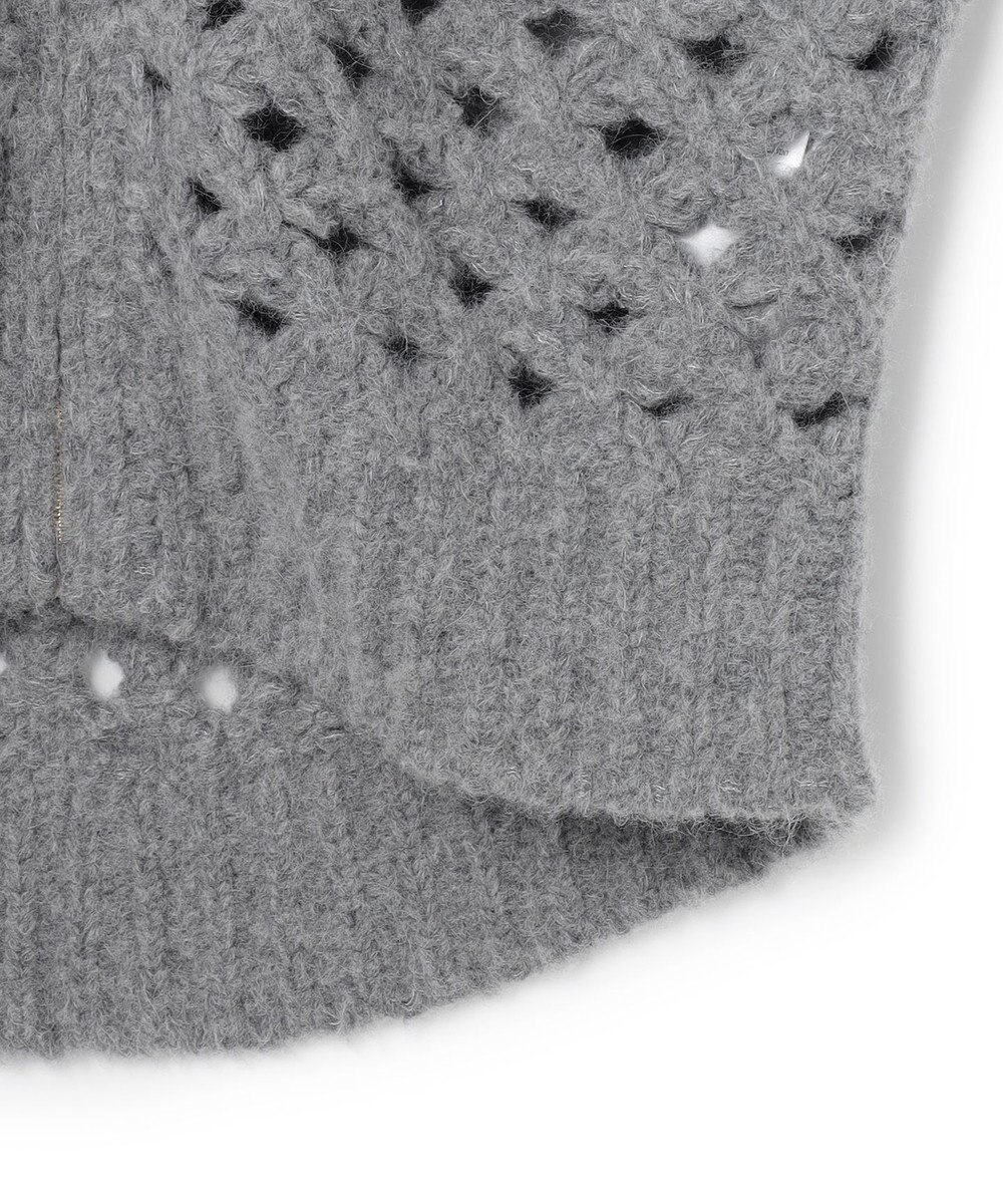 BEIGE， KOKOMO / ウールアルパカメッシュニットパーカー 