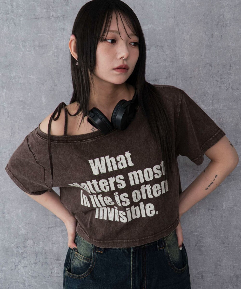 WEGO 2WAYオフショルショートT 