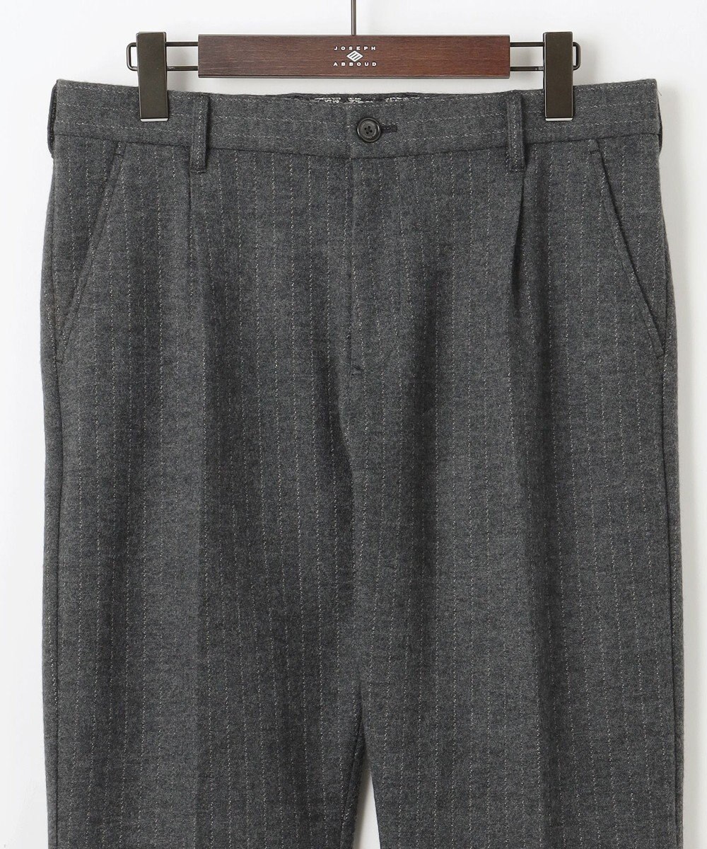 JOSEPH ABBOUD 【キングサイズ・軽量/ストレッチ/尾州産ジャージー素材】ウールミルドジャージータック パンツ 