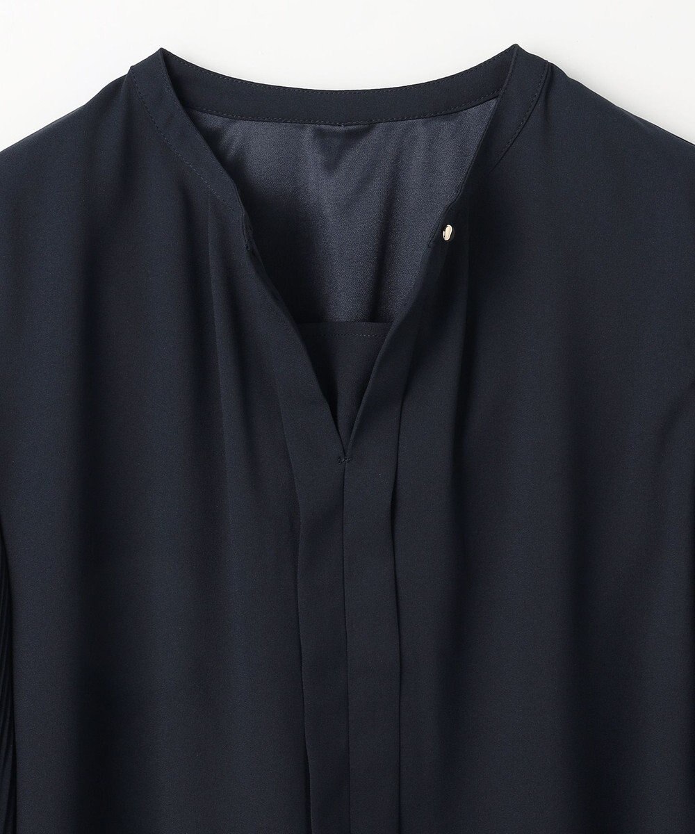 ANY L プリーツブラウス 