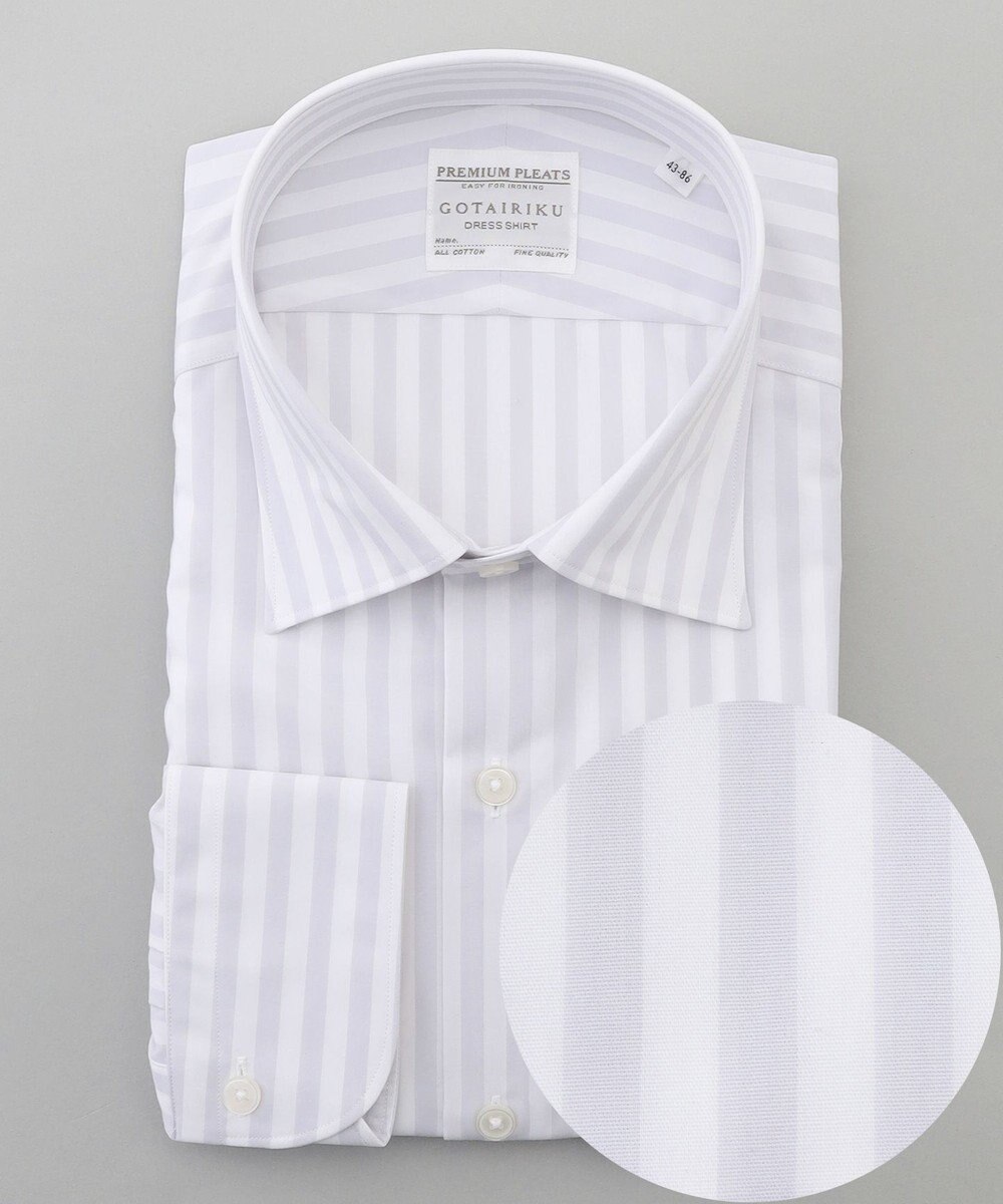 GOTAIRIKU 【形態安定】PREMIUMPLEATS_セミワイドカラー _通年ドレスシャツ(25年秋冬限定色) 