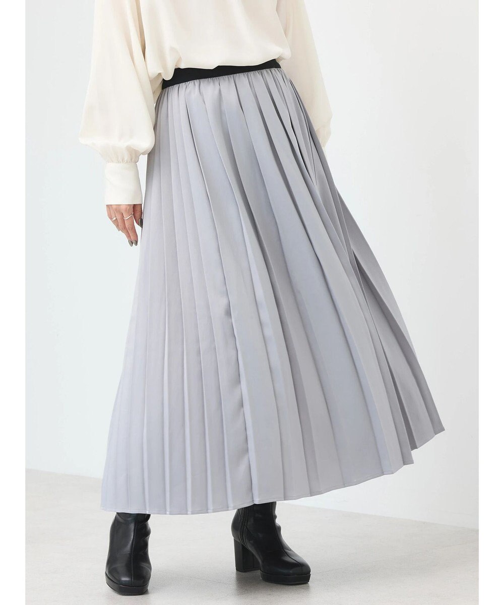 earth music&ecology サテンプリーツスカート 