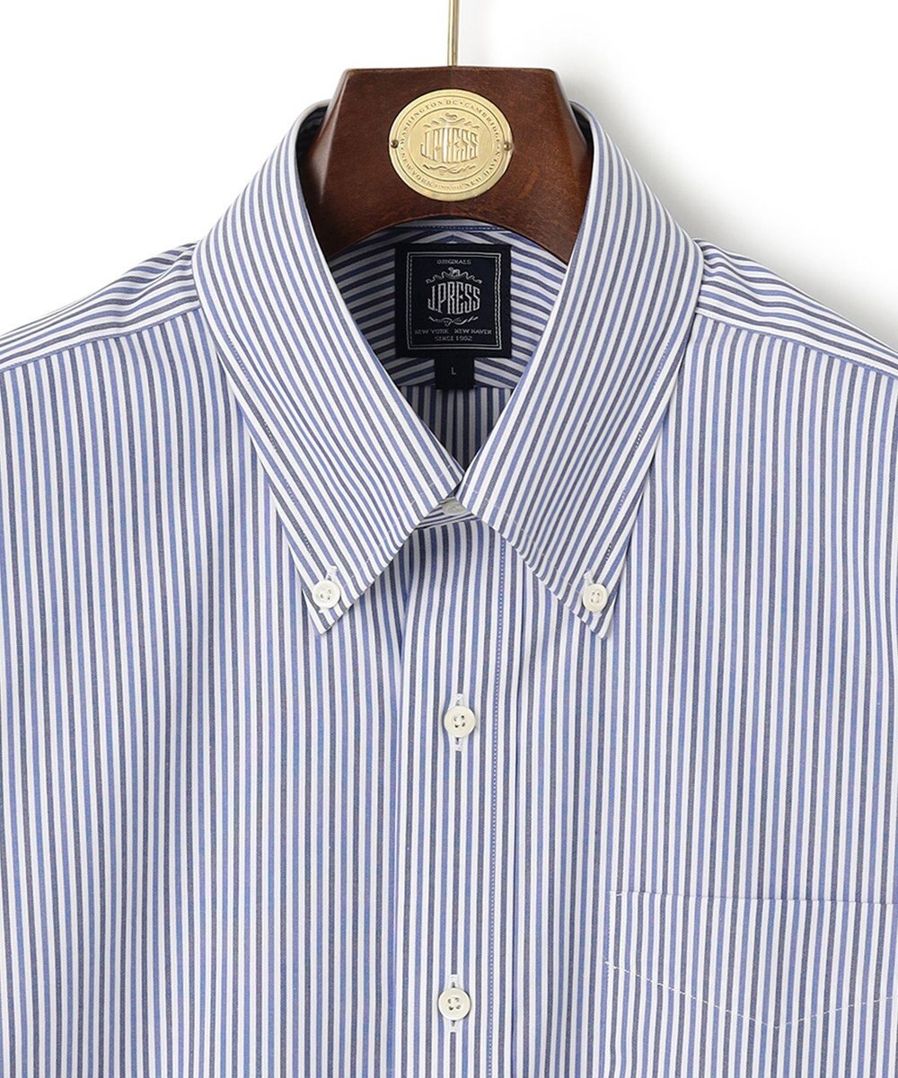 J.PRESS MEN 【WEB・一部店舗限定】オルタネートストライプ 半袖シャツ/B.D 
