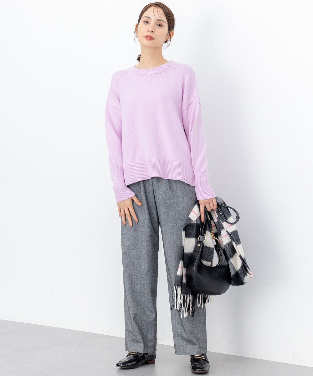 組曲 L 【加藤ローサさん着用】ツイル起毛ストレート パンツ 