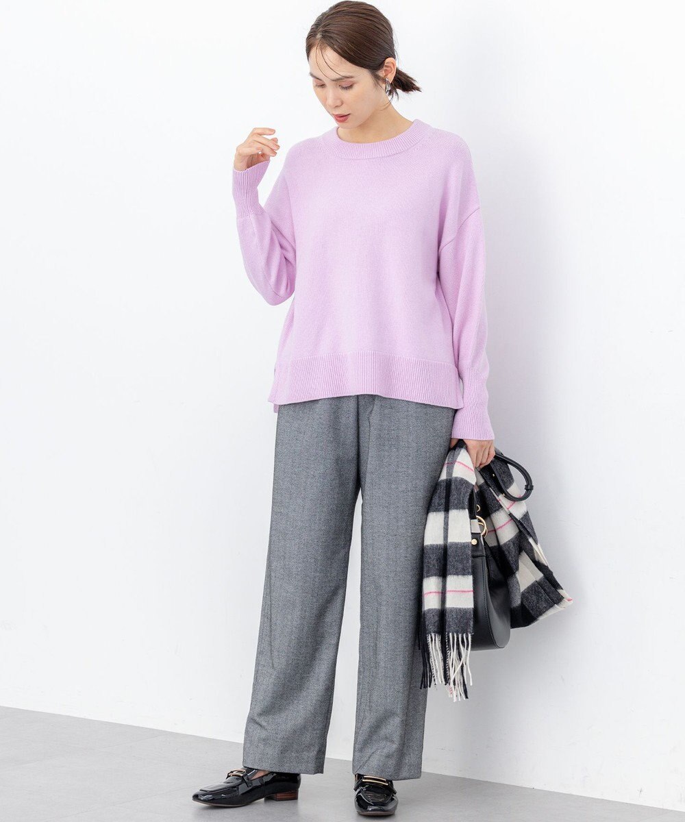 組曲 L 【加藤ローサさん着用】ツイル起毛ストレート パンツ 