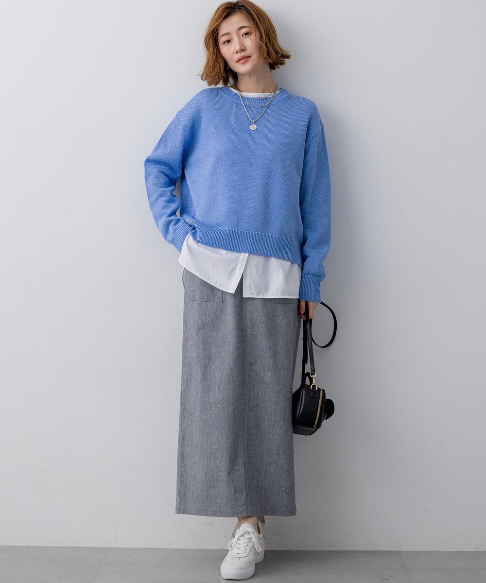 23区 【先行予約】コットンギマ クルーネック ニット 