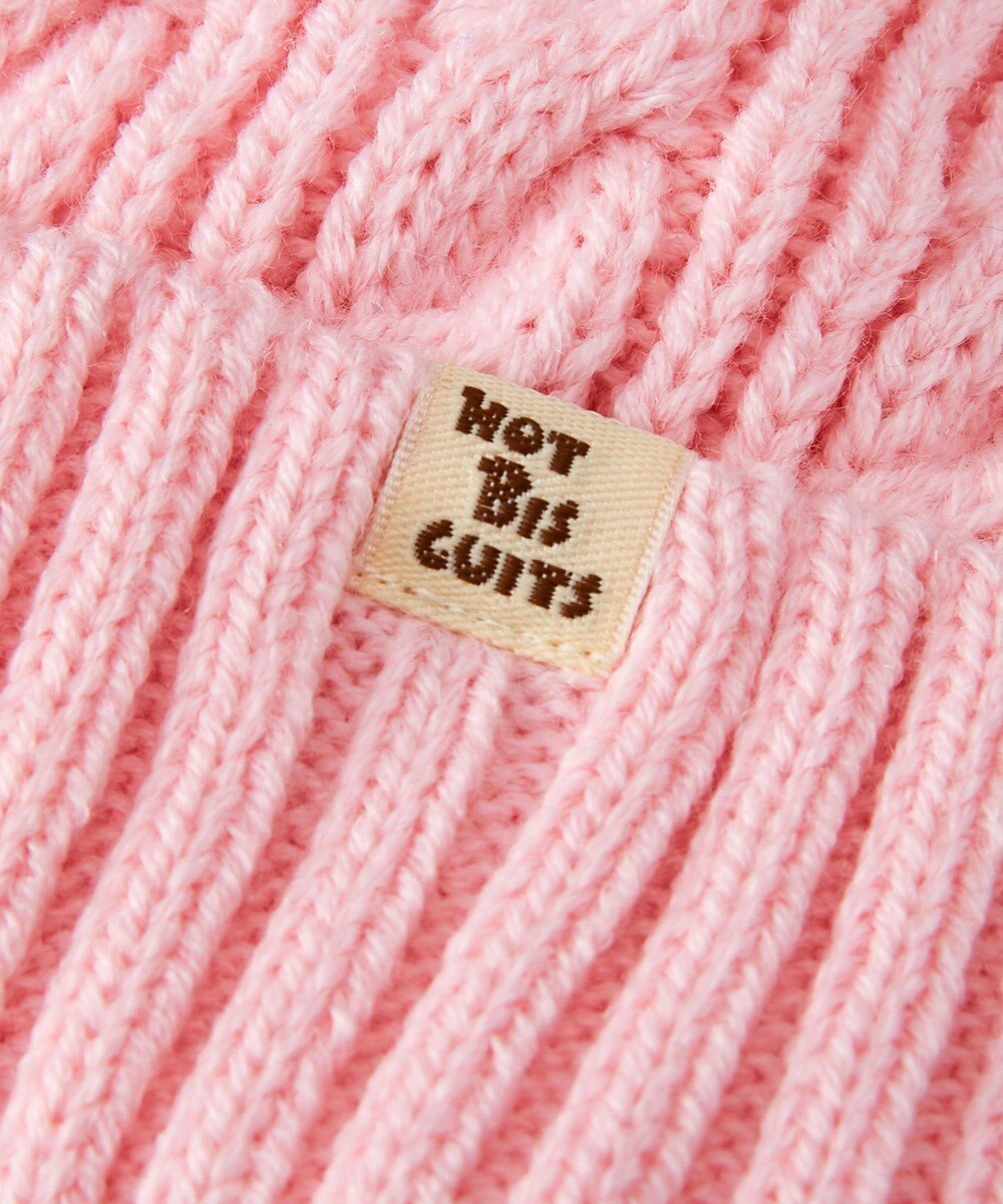 MIKI HOUSE HOT BISCUITS 【46-52cm】 くまみみ付き ニット帽 