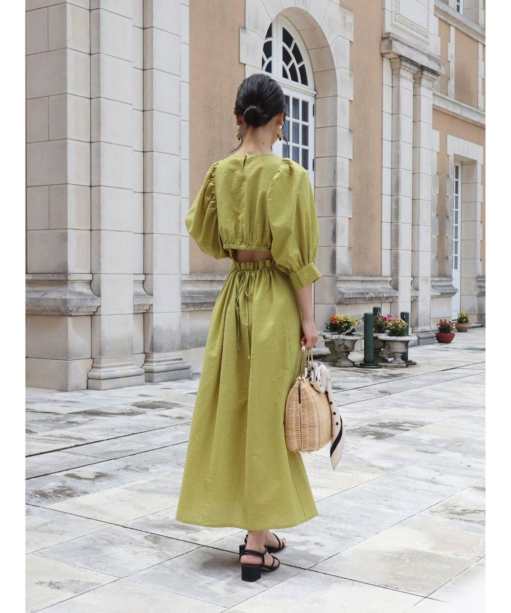 Green Parks AnriettMusee バックカットワークワンピース 