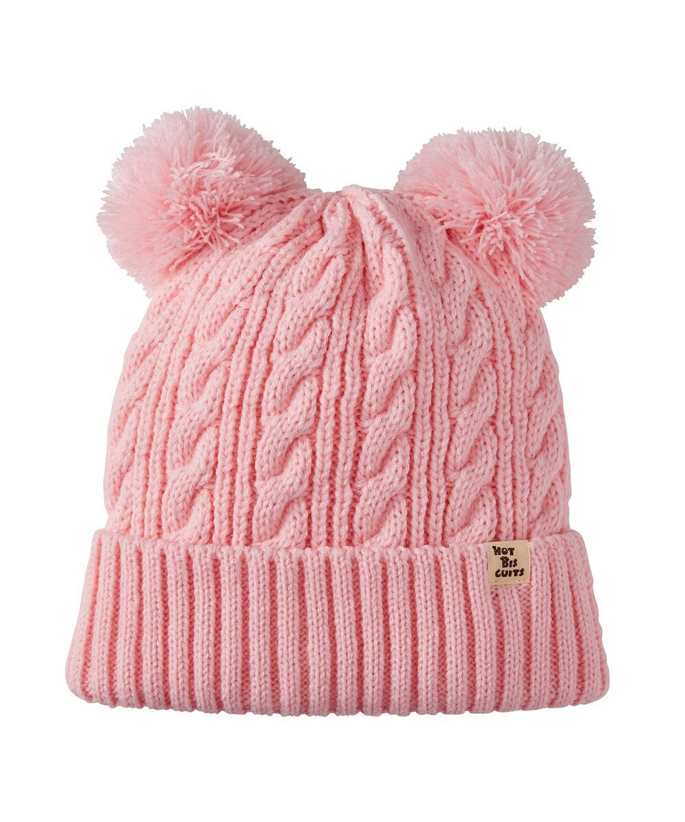 MIKI HOUSE HOT BISCUITS 【46-52cm】 くまみみ付き ニット帽 