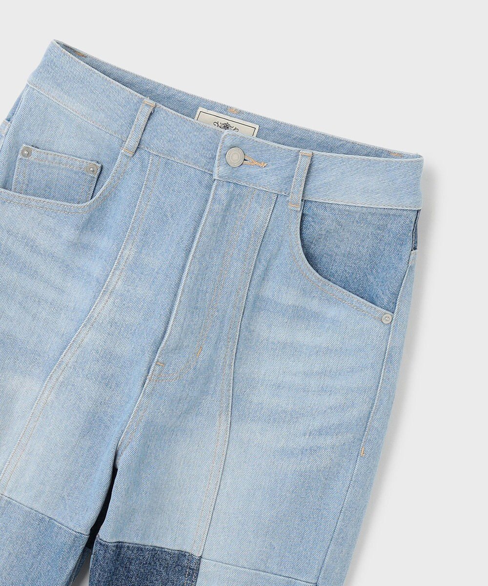GRACE CONTINENTAL パッチワークデニムパンツ 