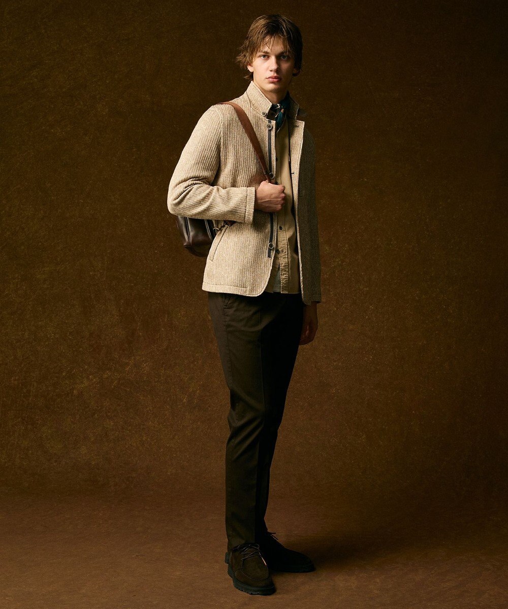 JOSEPH ABBOUD 【キングサイズ・ウエストも伸びる！オーガニックコットン使用・25AW】トリコチンストレッチ パンツ 