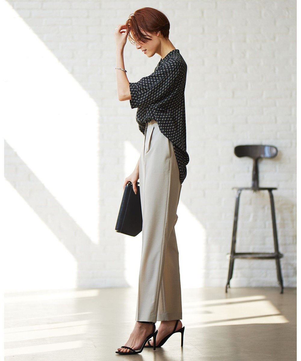 ICB 【洗える】 サマーウールトロ ストレートパンツ 