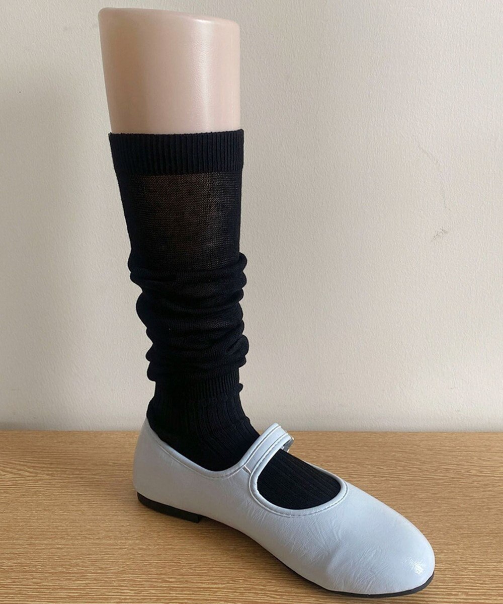 WEGO リブ切替ハイソックス 