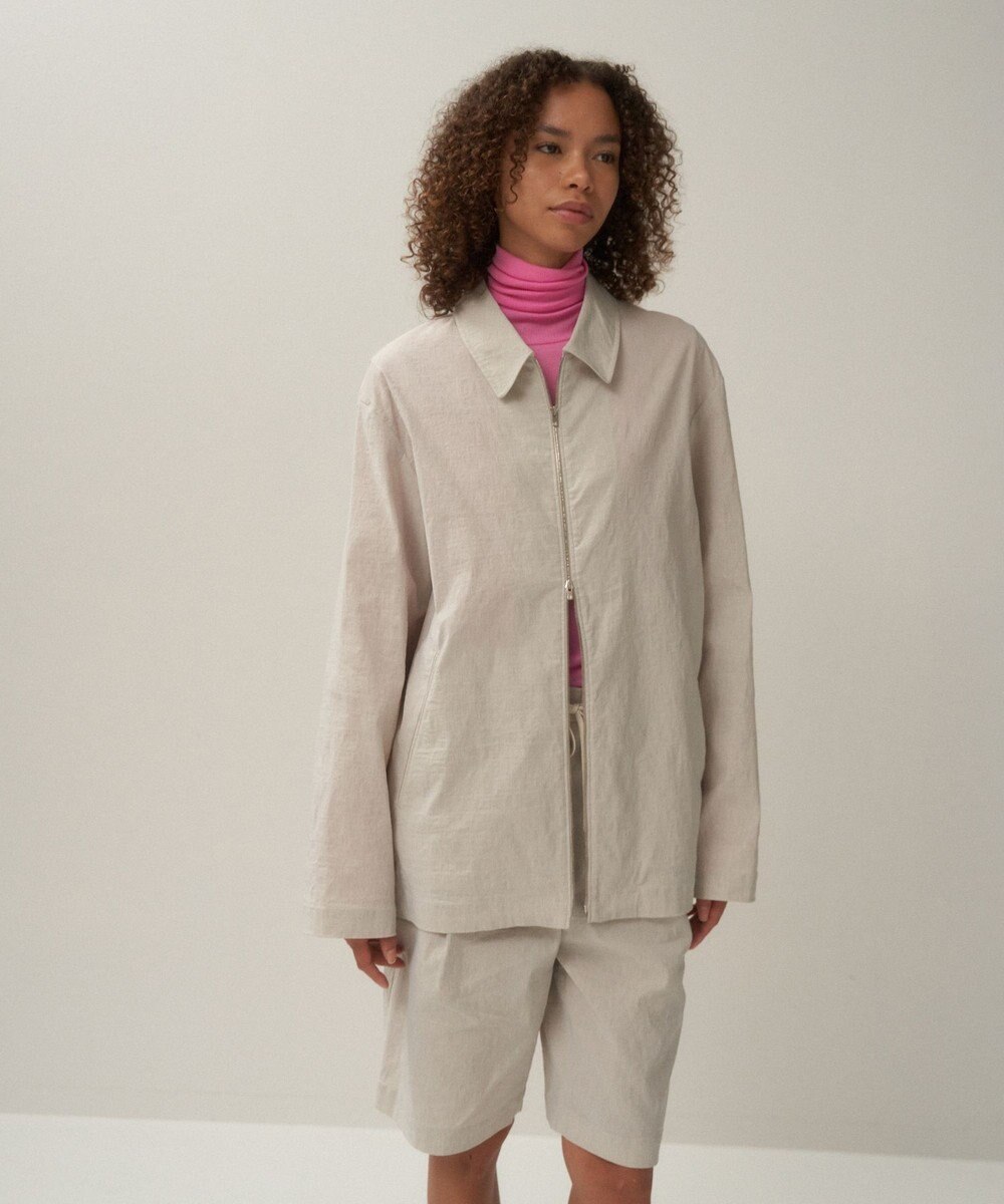ATON STRETCH NYLON LINEN | ジップアップジャケット - UNISEX 
