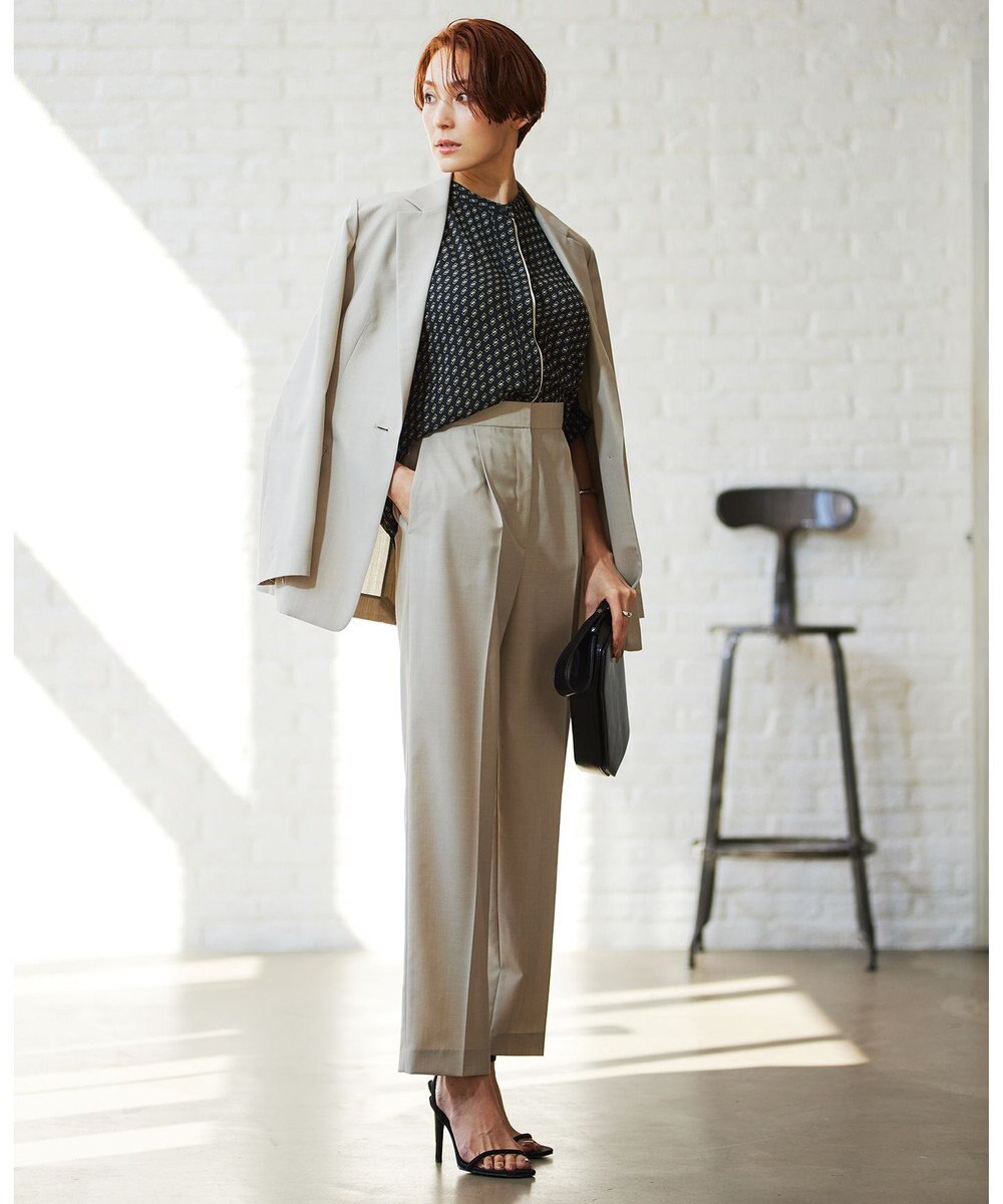 ICB 【洗える】 サマーウールトロ ストレートパンツ 