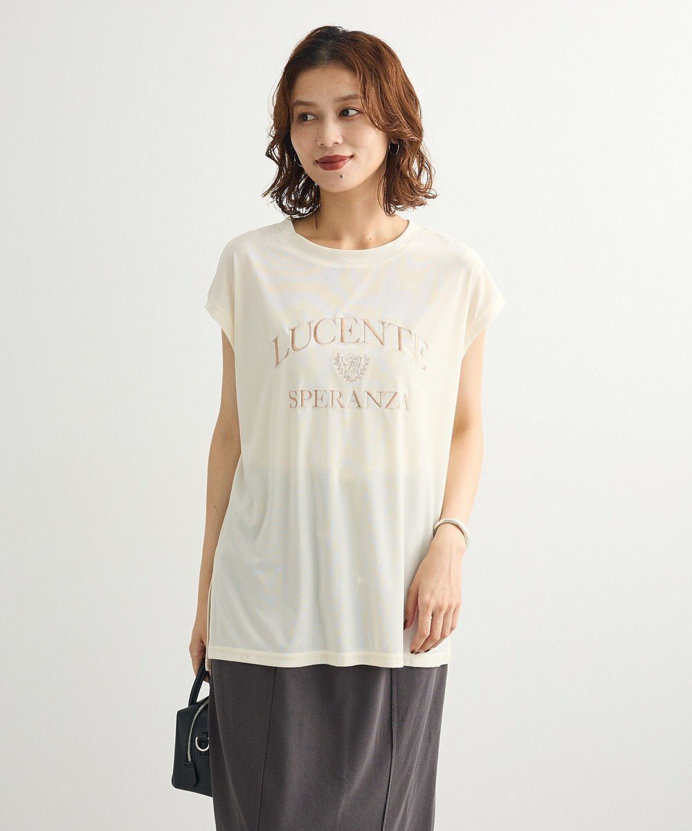 Green Parks ベロアロゴフレンチスリーブチュニック 