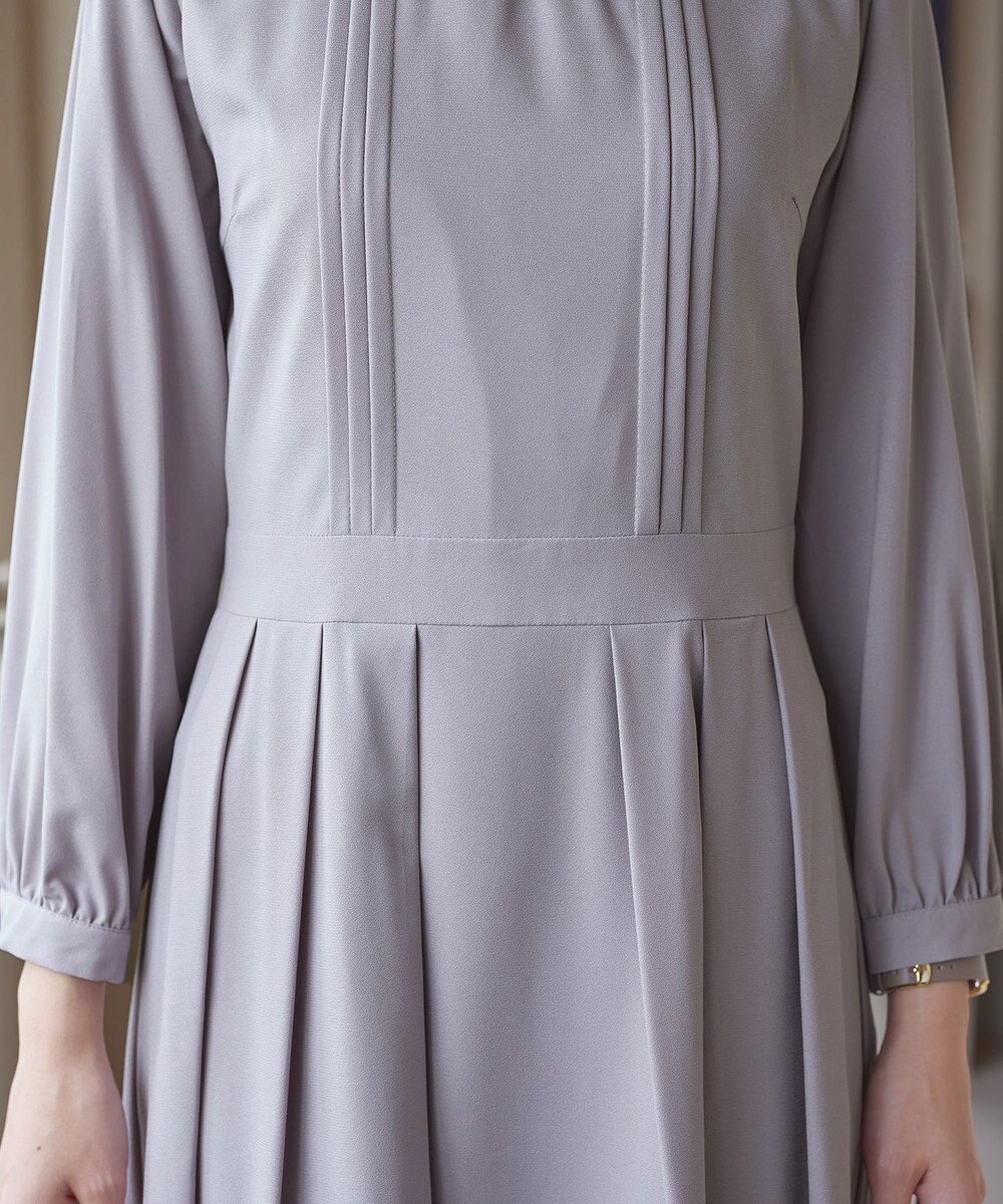 Tiaclasse 【洗える】ハイネックピンタックワンピース 