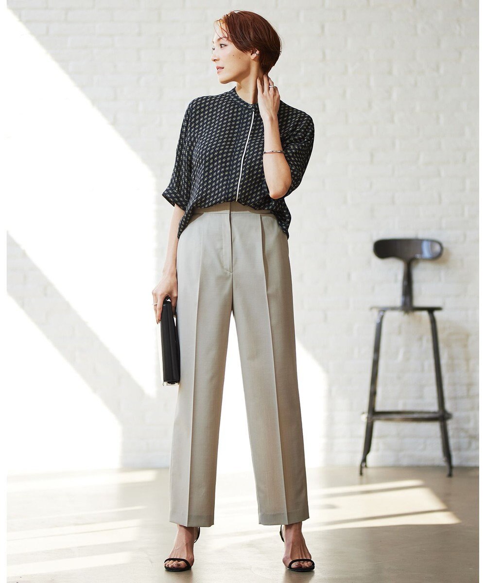 ICB 【洗える】 サマーウールトロ ストレートパンツ 