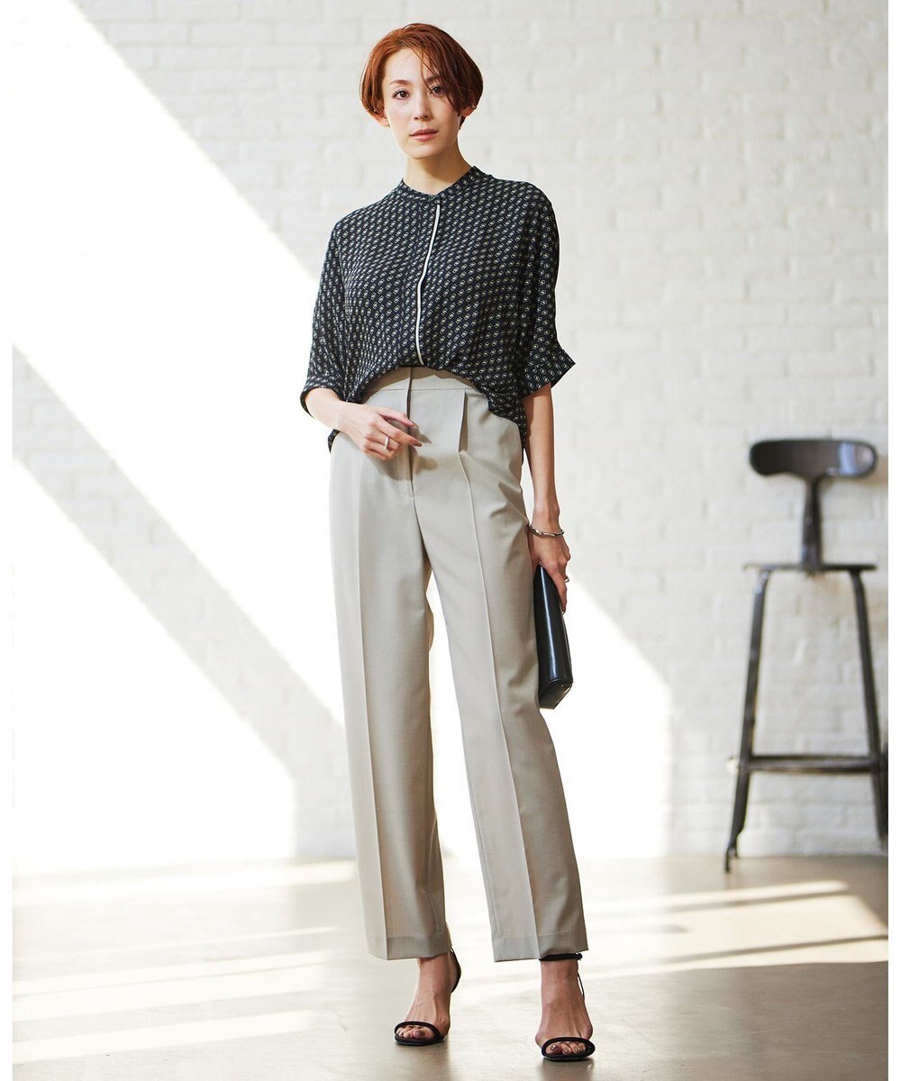 ICB 【洗える】 サマーウールトロ ストレートパンツ 