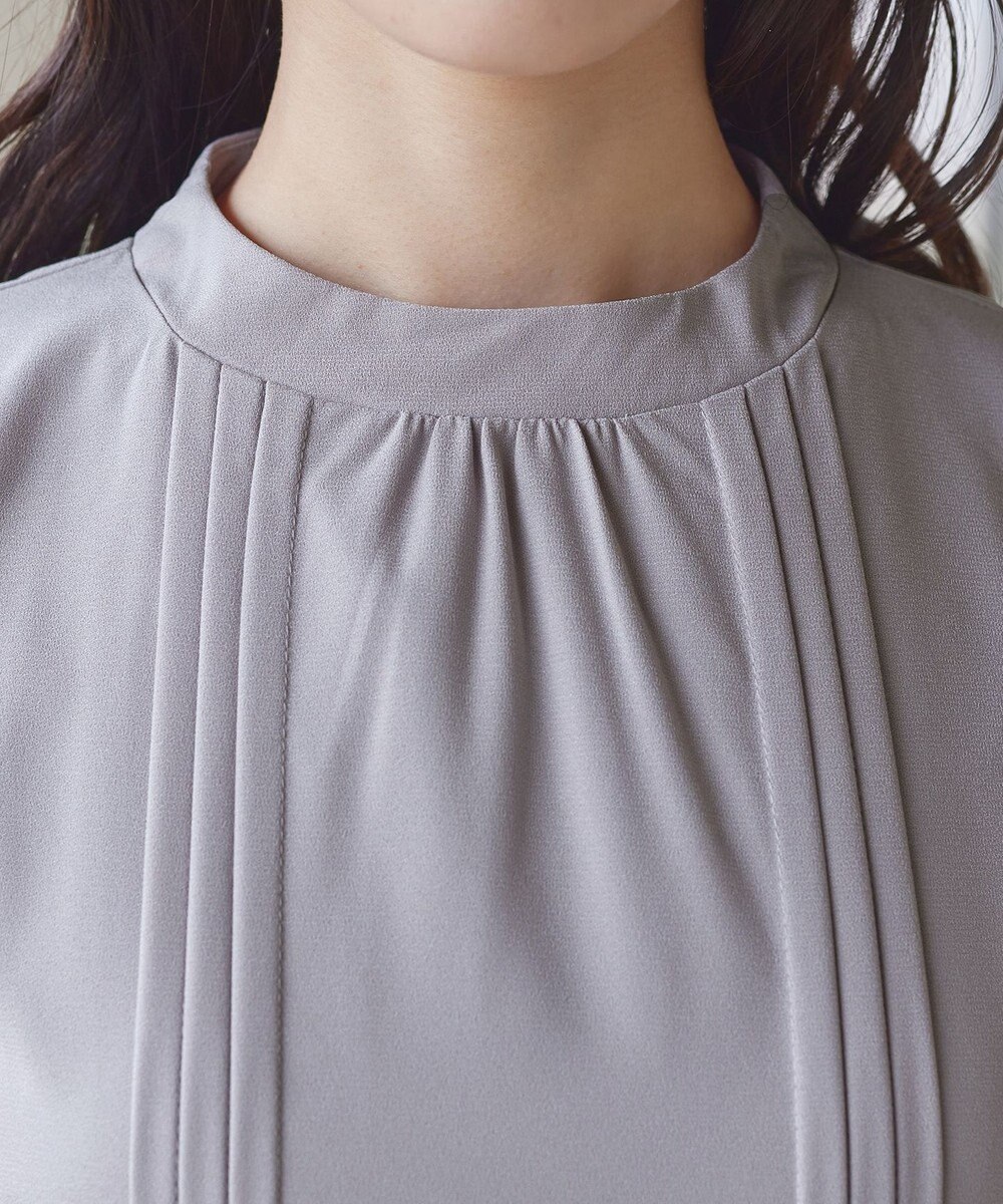 Tiaclasse 【洗える】ハイネックピンタックワンピース 