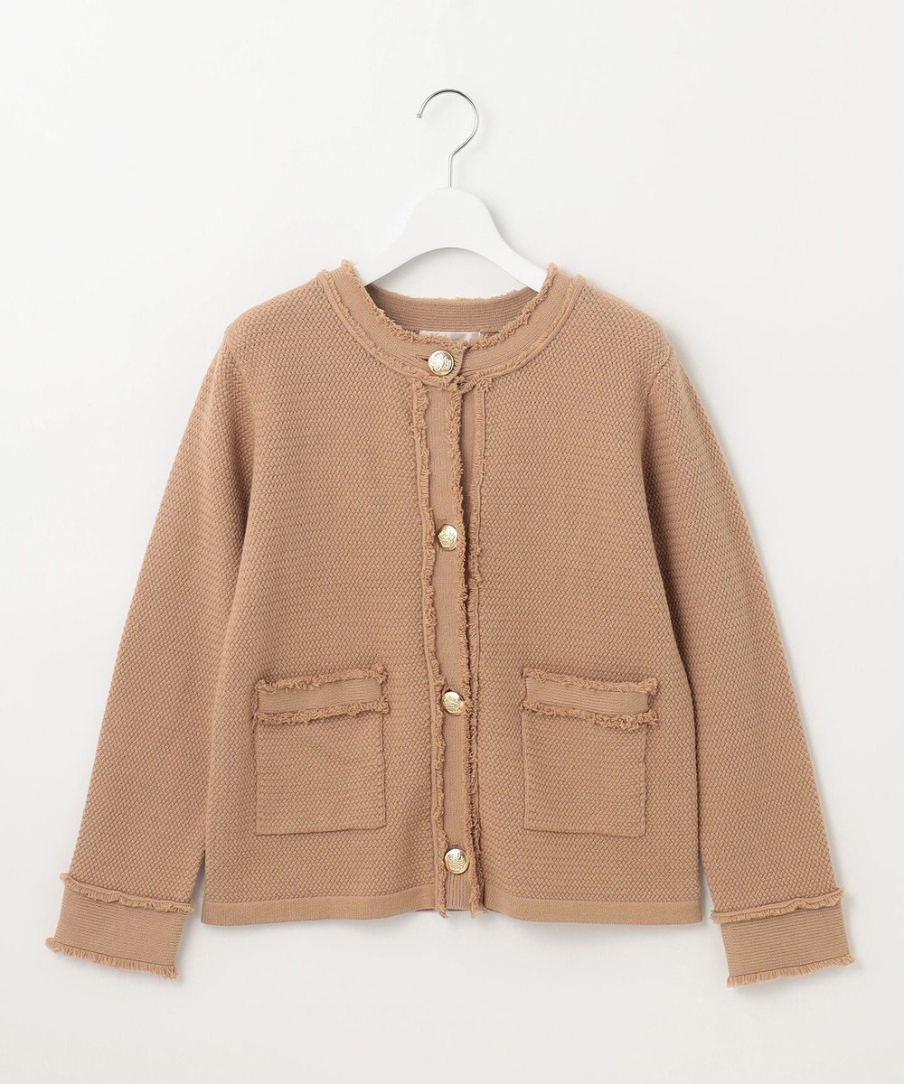 Feroux 【ONWARD CROSSET MAG掲載】ツイードライクニット ジャケット 