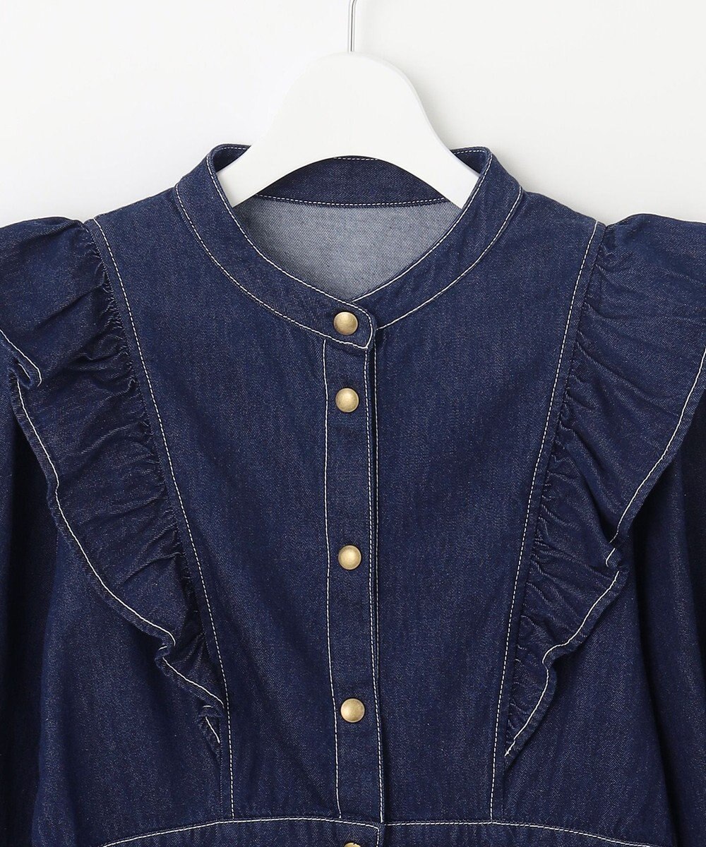 Feroux 【洗える】デニムミディ ワンピース 