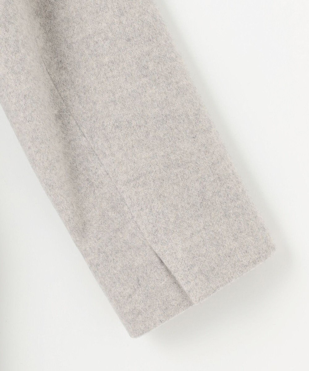 自由区 S シャルムビーバーノーカラーロング コート 