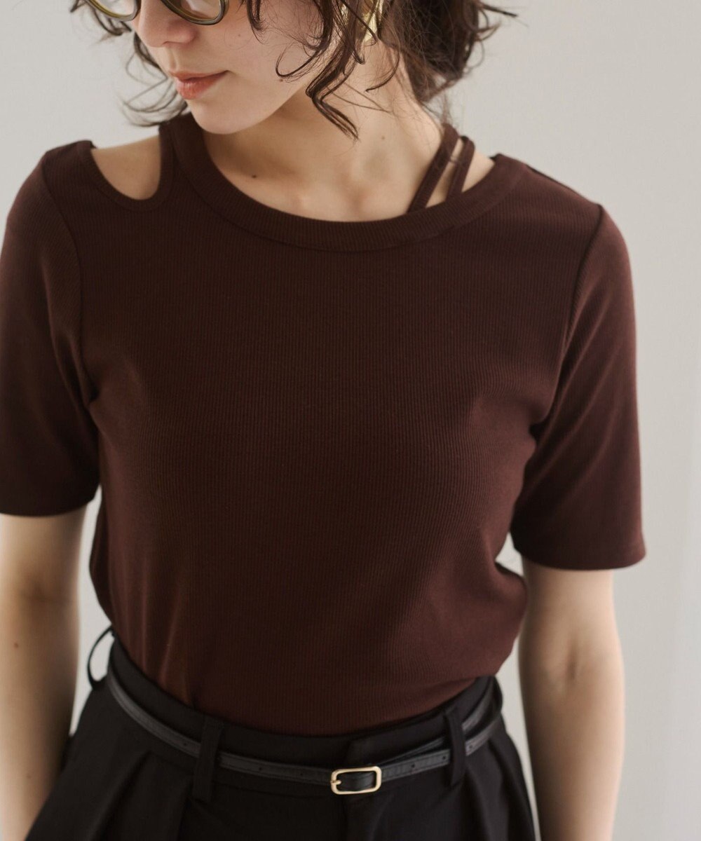 WEGO 【ANGIE VINTAGE】アシンメトリーカットアウトトップス 