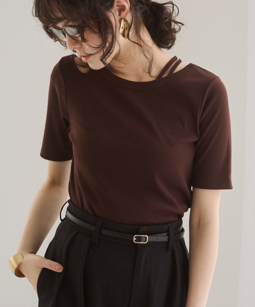 WEGO 【ANGIE VINTAGE】アシンメトリーカットアウトトップス 