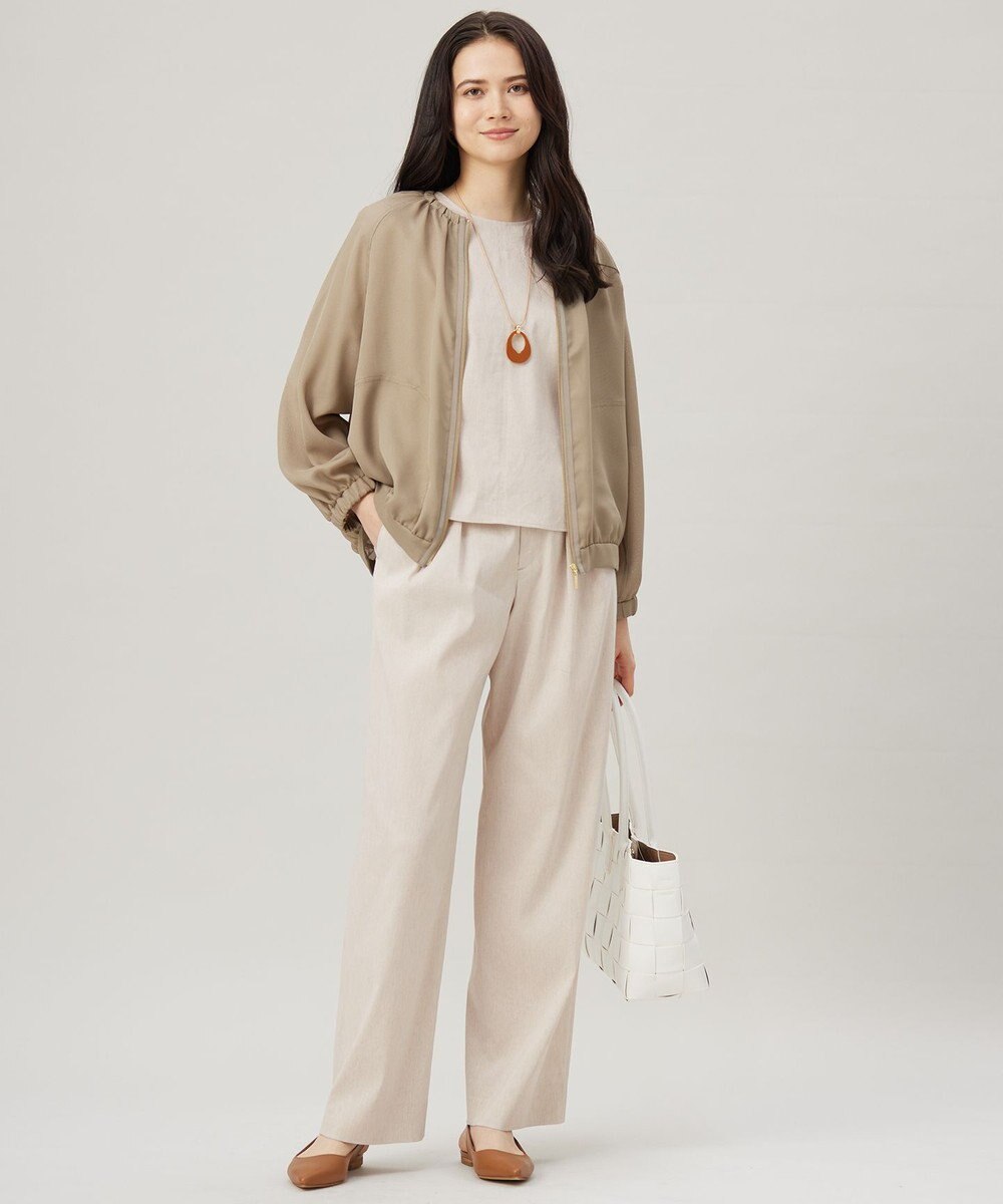 自由区 L 【セットアップ対応・洗える】LIPストレッチワイドストレート パンツ 