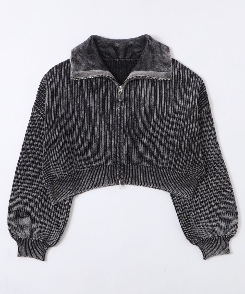 WEGO ダブルジップショートニットブルゾン 