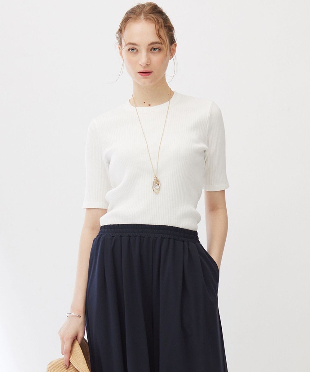 23区 【Indian Factory】シャイニーワイドリブ カットソー 