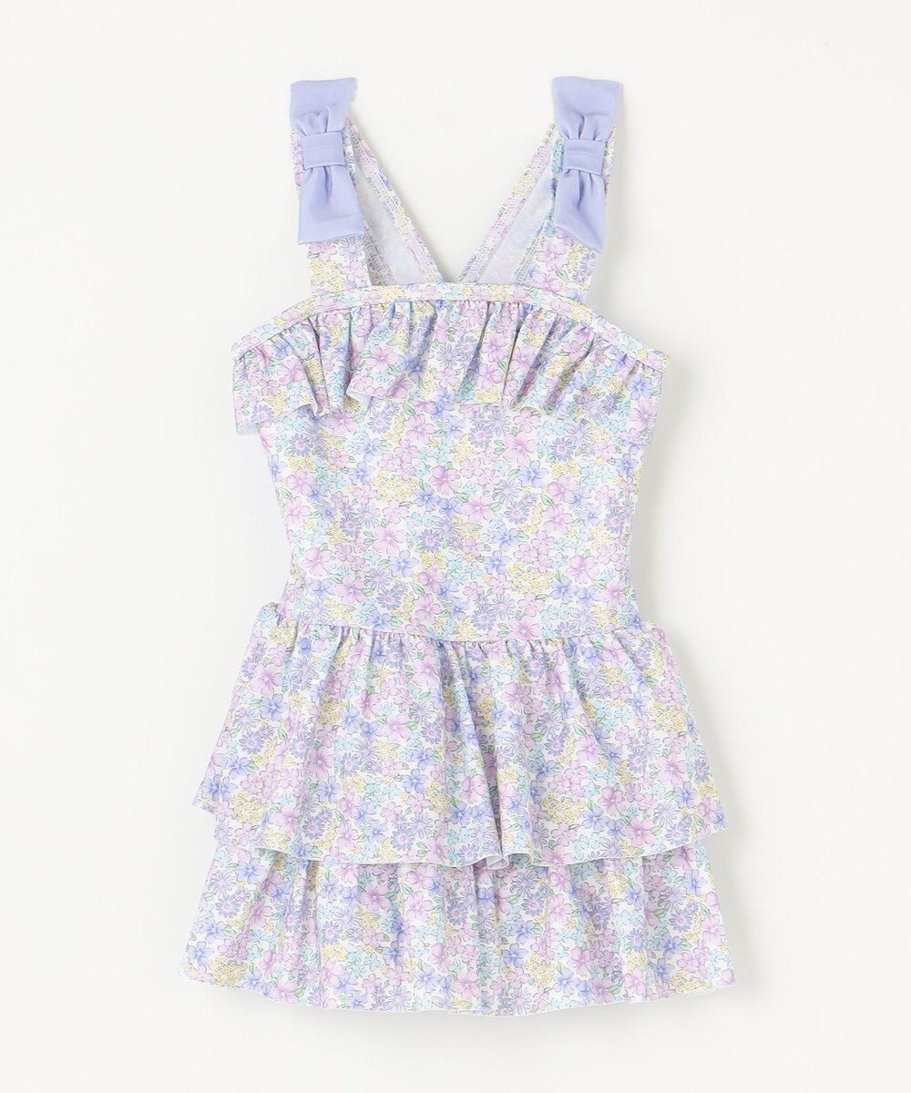 ANY KIDS 総柄 フリル ワンピース 水着 