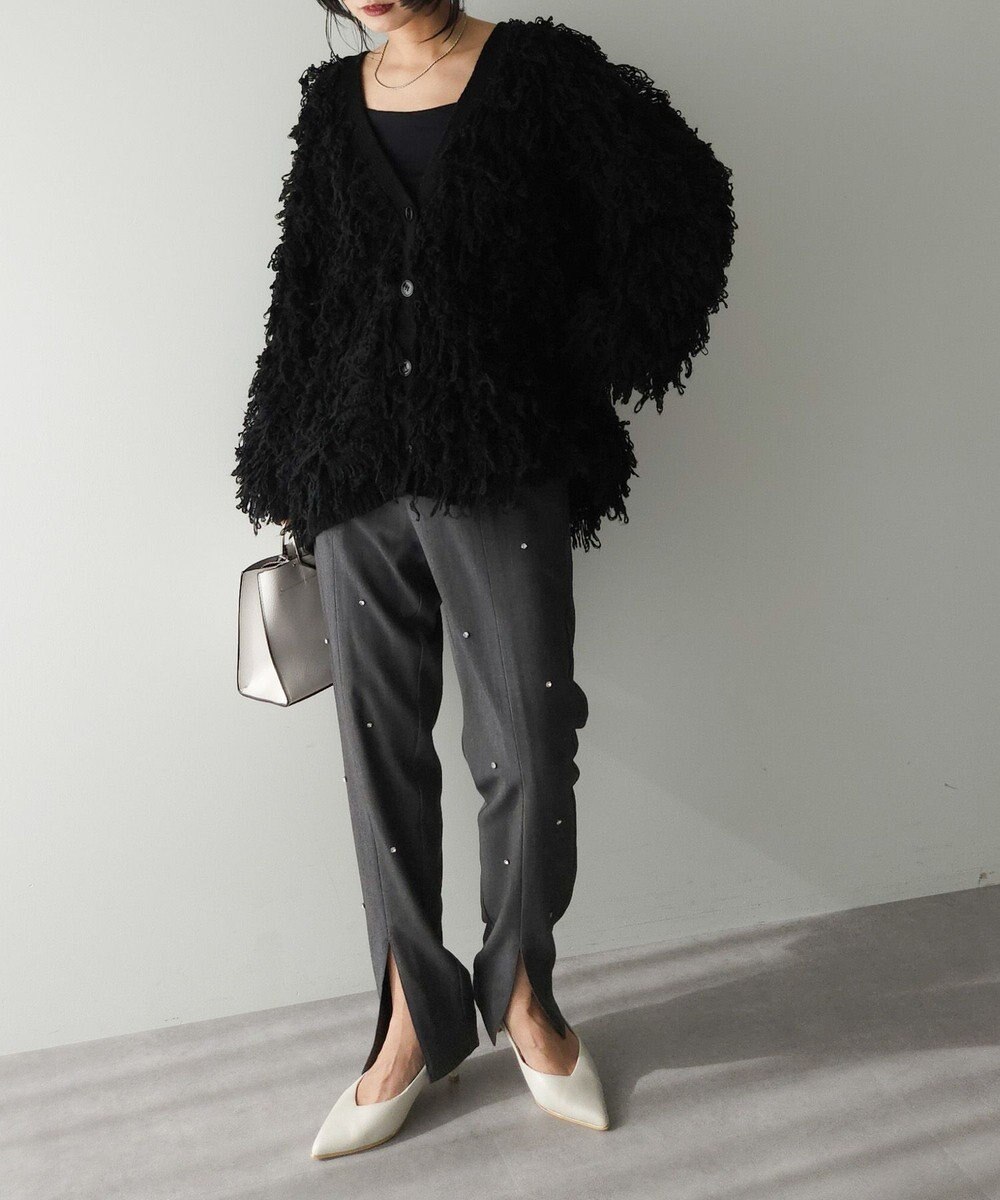 Green Parks フリンジニットカーディガン 