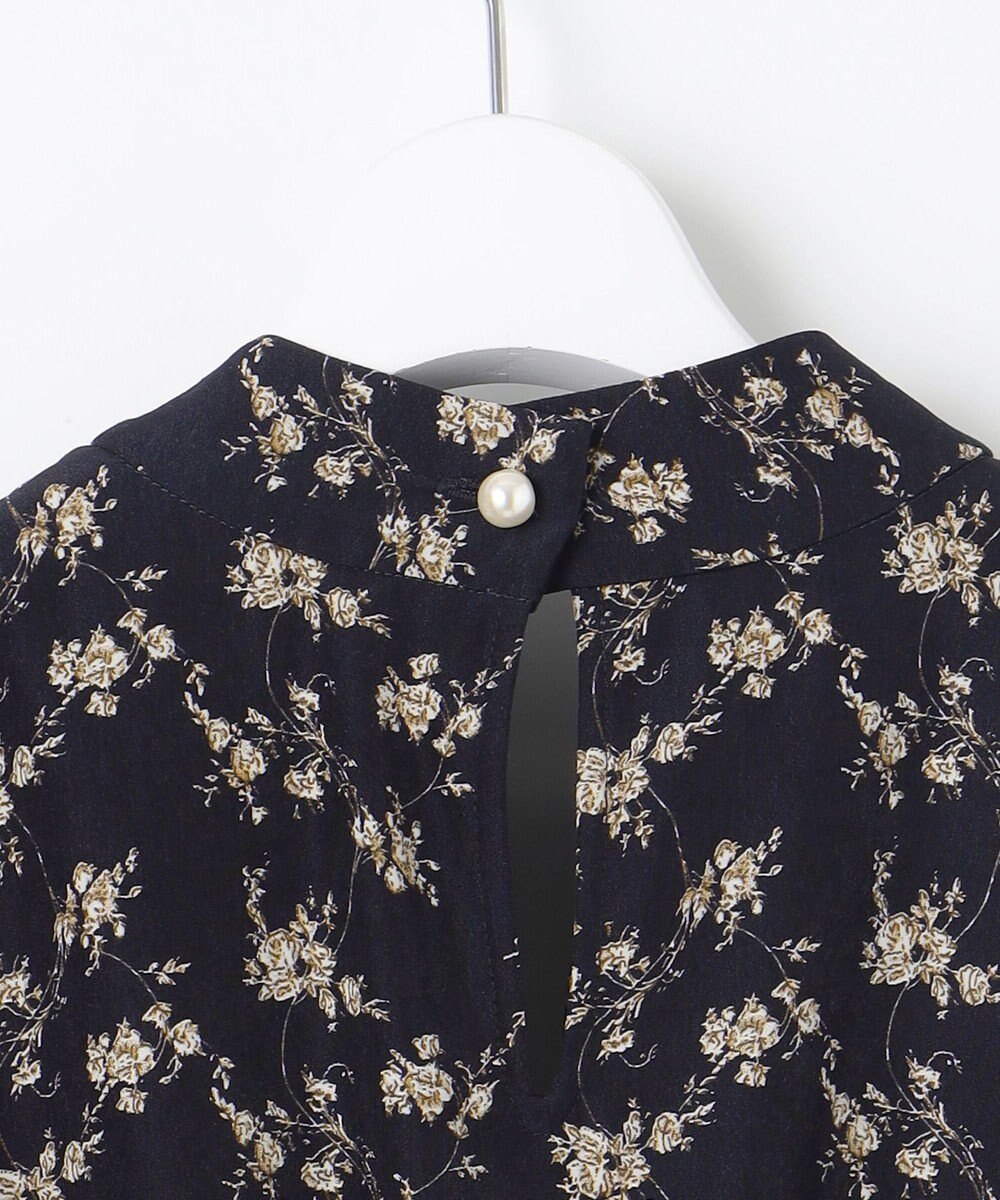 Feroux 【洗える】フラワープリント クラシカル ワンピース 