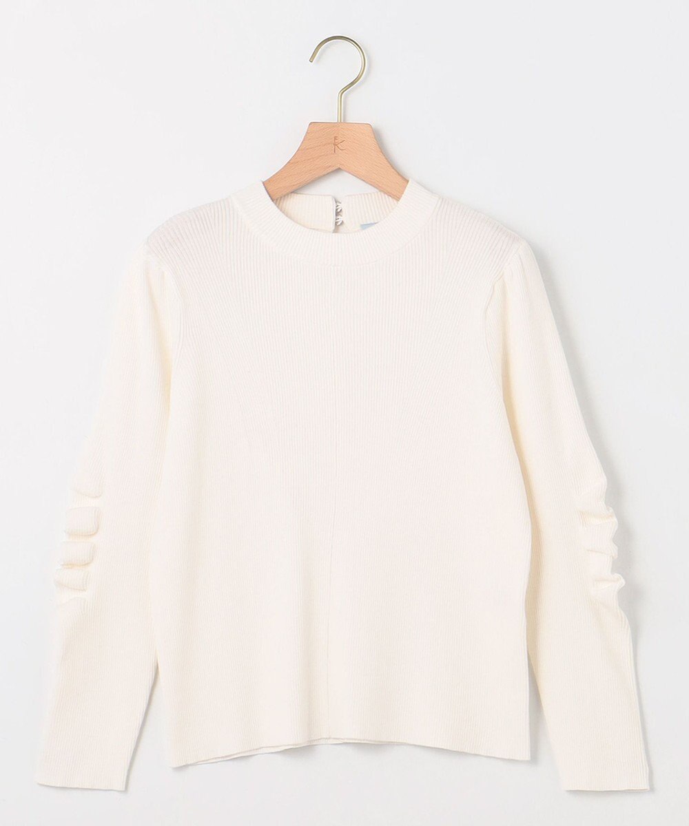 組曲 L Elena フリルスリーブ ニットプルオーバー 