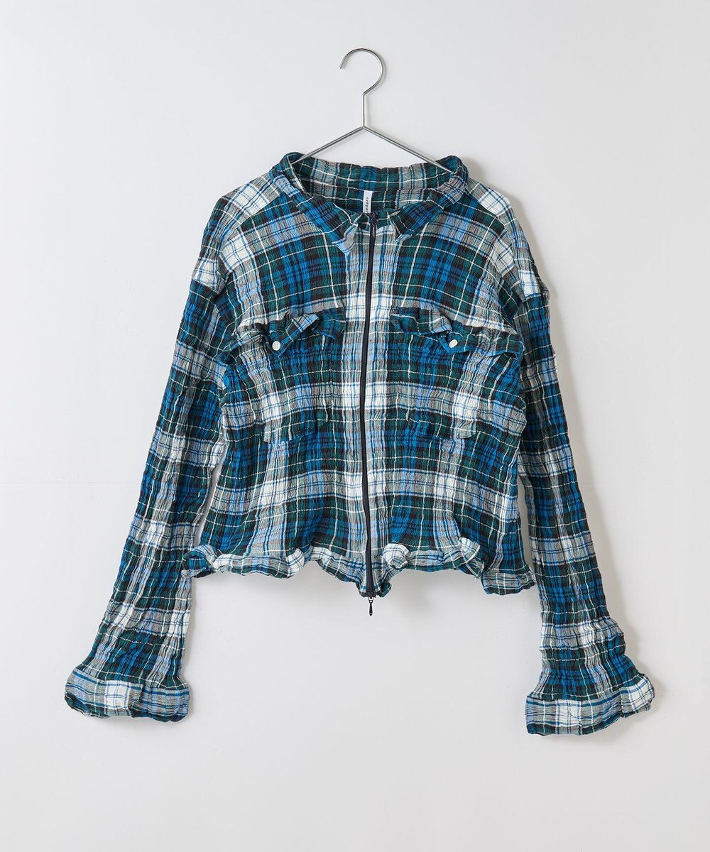 crêprie tsumori chisato creperie FRONT ZIP JACKET -TARTAN CHECK クレプリ タータンチェック フロントジップジャケット 