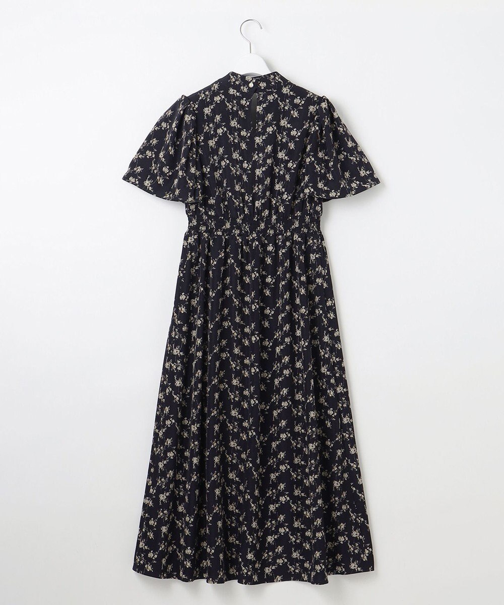 Feroux 【洗える】フラワープリント クラシカル ワンピース 