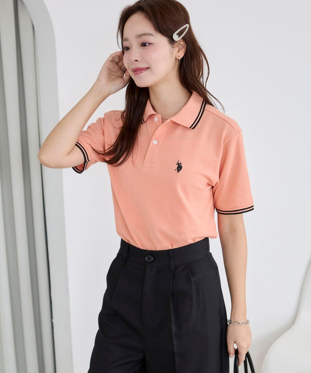 WEGO 【ユニセックス着用ITEM/SMLサイズ展開】別注USPOLOラインポロシャツ 