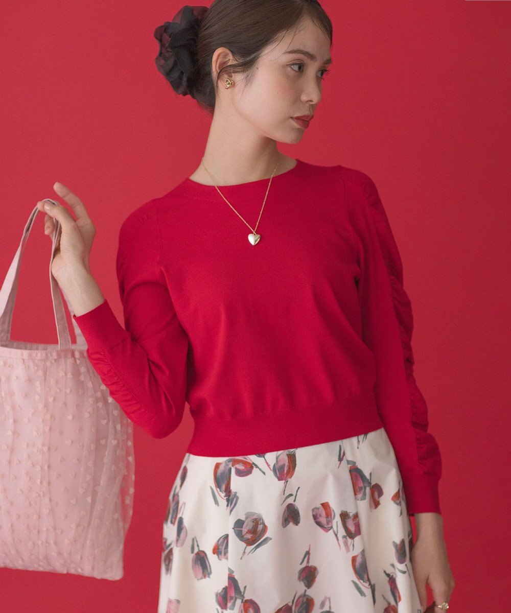 組曲 ハートボタン ニットプルオーバー 